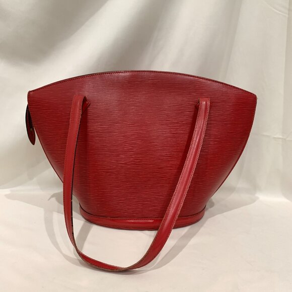 【9MK】 LV Red Epi St Jacques Tote Sku# 84008 (Gently Used, Crack/Split) - Picture 2 of 16